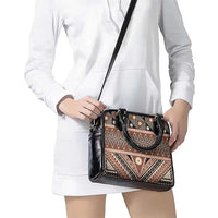 Vintage Bula Fiji Shoulder Handbag Brown Tapa Masi Motif