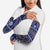 Vintage Bula Fiji Arm Sleeves Prussian Blue Tapa Masi Motif - Polynesian Pride