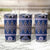 Vintage Bula Fiji Tumbler Cup Prussian Blue Tapa Masi Motif