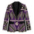 Vintage Bula Fiji Blazer Purple Tapa Masi Motif - Polynesian Pride