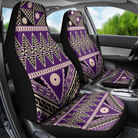 Vintage Bula Fiji Car Seat Cover Purple Tapa Masi Motif LT9 - Polynesian Pride