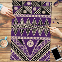 Vintage Bula Fiji Puzzle Purple Tapa Masi Motif LT9 Purple - Polynesian Pride