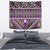 Vintage Bula Fiji Tapestry Purple Tapa Masi Motif