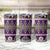 Vintage Bula Fiji Tumbler Cup Purple Tapa Masi Motif