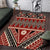 Vintage Bula Fiji Area Rug Red Tapa Masi Motif
