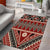 Vintage Bula Fiji Area Rug Red Tapa Masi Motif