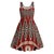 Vintage Bula Fiji Midi Dress Red Tapa Masi Motif - Polynesian Pride