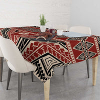 Vintage Bula Fiji Tablecloth Red Tapa Masi Motif