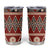 Vintage Bula Fiji Tumbler Cup Red Tapa Masi Motif