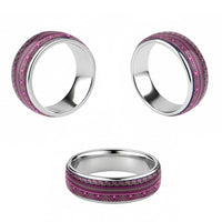 Vintage Bula Fiji Classic Ring Pink Tapa Motif Fiji Masi Tribal LT9 - Polynesian Pride