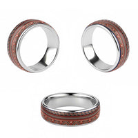 Vintage Bula Fiji Classic Ring Red Tapa Motif Fiji Masi Tribal LT9 - Polynesian Pride