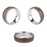 Vintage Bula Fiji Classic Ring Brown Tapa Motif Fiji Masi Tribal LT9 - Polynesian Pride