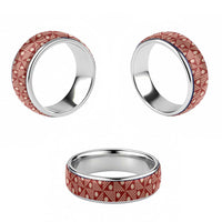 Vintage Bula Fiji Classic Ring Red Tapa Motif Traditional Island Masi LT9 - Polynesian Pride