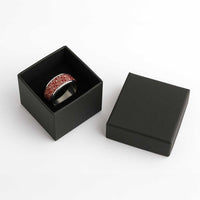 Vintage Bula Fiji Classic Ring Red Tapa Motif Traditional Island Masi LT9 - Polynesian Pride
