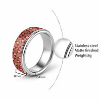 Vintage Bula Fiji Classic Ring Red Tapa Motif Traditional Island Masi LT9 - Polynesian Pride