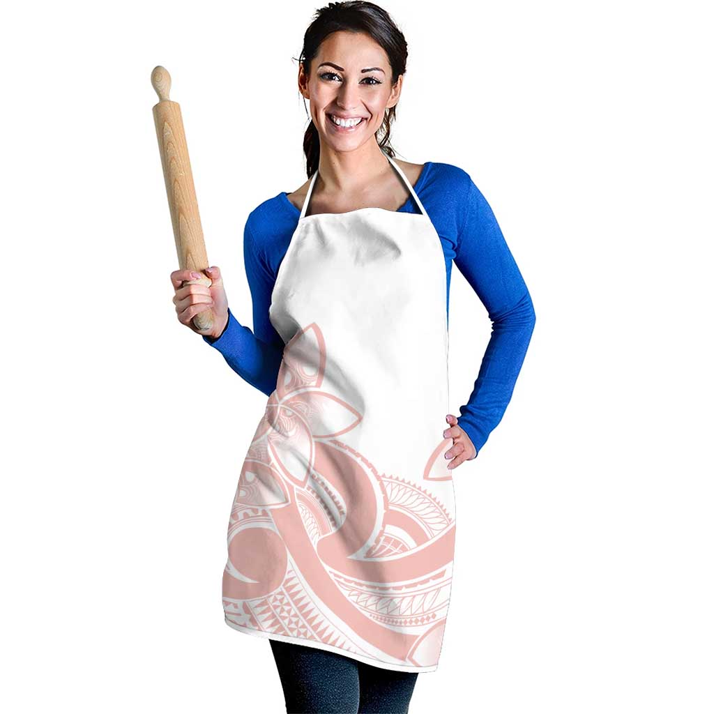 Polynesian Tribal Plumeria Lotu Tamaiti Apron Pastel Blush - Polynesian Pride