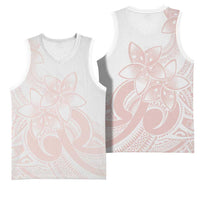 Polynesian Tribal Plumeria Lotu Tamaiti Basketball Jersey Pastel Blush LT9 - Polynesian Pride