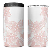 Polynesian Tribal Plumeria Lotu Tamaiti 4 in 1 Can Cooler Tumbler Pastel Blush LT9 One Size: 16 oz Blush - Polynesian Pride