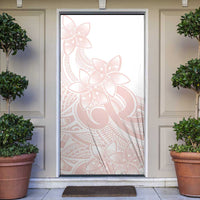Polynesian Tribal Plumeria Lotu Tamaiti Door Cover Pastel Blush LT9 Blush - Polynesian Pride