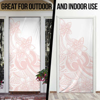 Polynesian Tribal Plumeria Lotu Tamaiti Door Cover Pastel Blush LT9 - Polynesian Pride