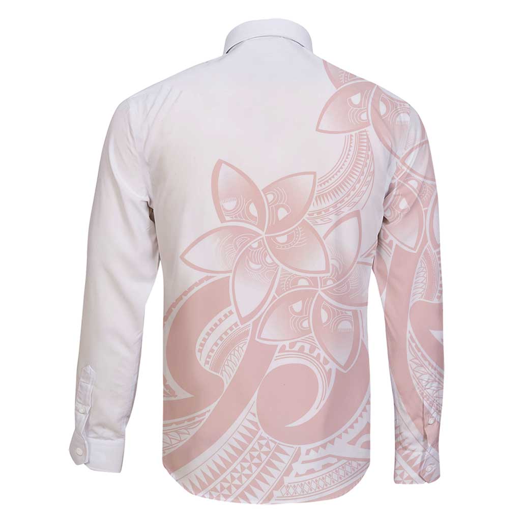 Polynesian Tribal Plumeria Lotu Tamaiti Family Matching Puletasi and Hawaiian Shirt Pastel Blush LT9 - Polynesian Pride