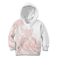 Polynesian Tribal Plumeria Lotu Tamaiti Kid Hoodie Pastel Blush LT9 Hoodie Blush - Polynesian Pride