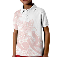 Polynesian Tribal Plumeria Lotu Tamaiti Kid Polo Shirt Pastel Blush LT9 Kid Blush - Polynesian Pride
