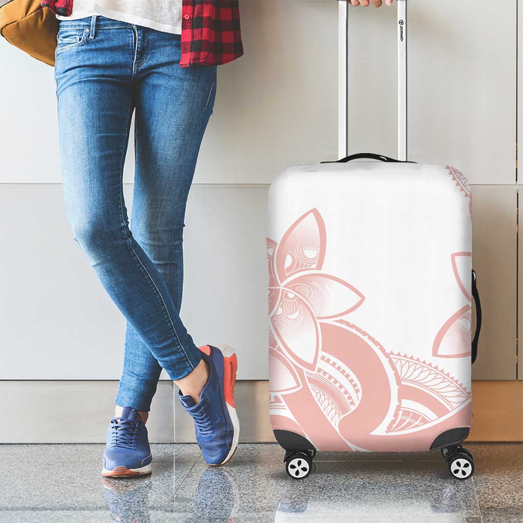 Polynesian Tribal Plumeria Lotu Tamaiti Luggage Cover Pastel Blush LT9 - Polynesian Pride