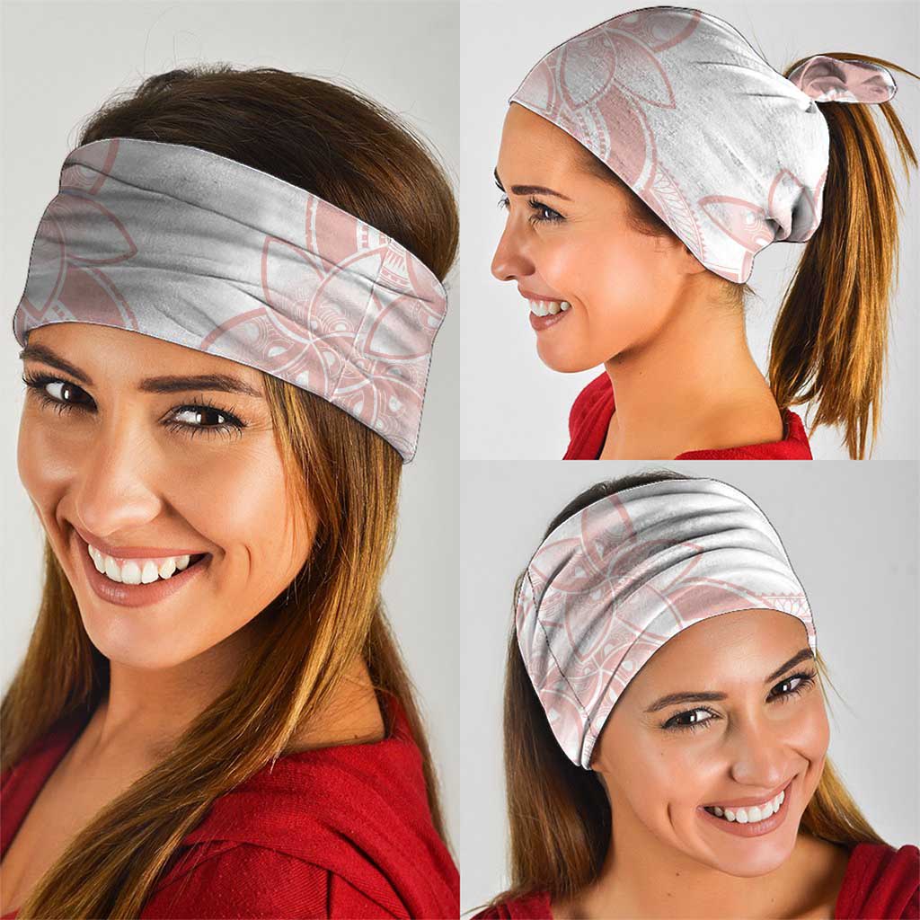 Polynesian Tribal Plumeria Lotu Tamaiti Neck Gaiter Pastel Blush LT9