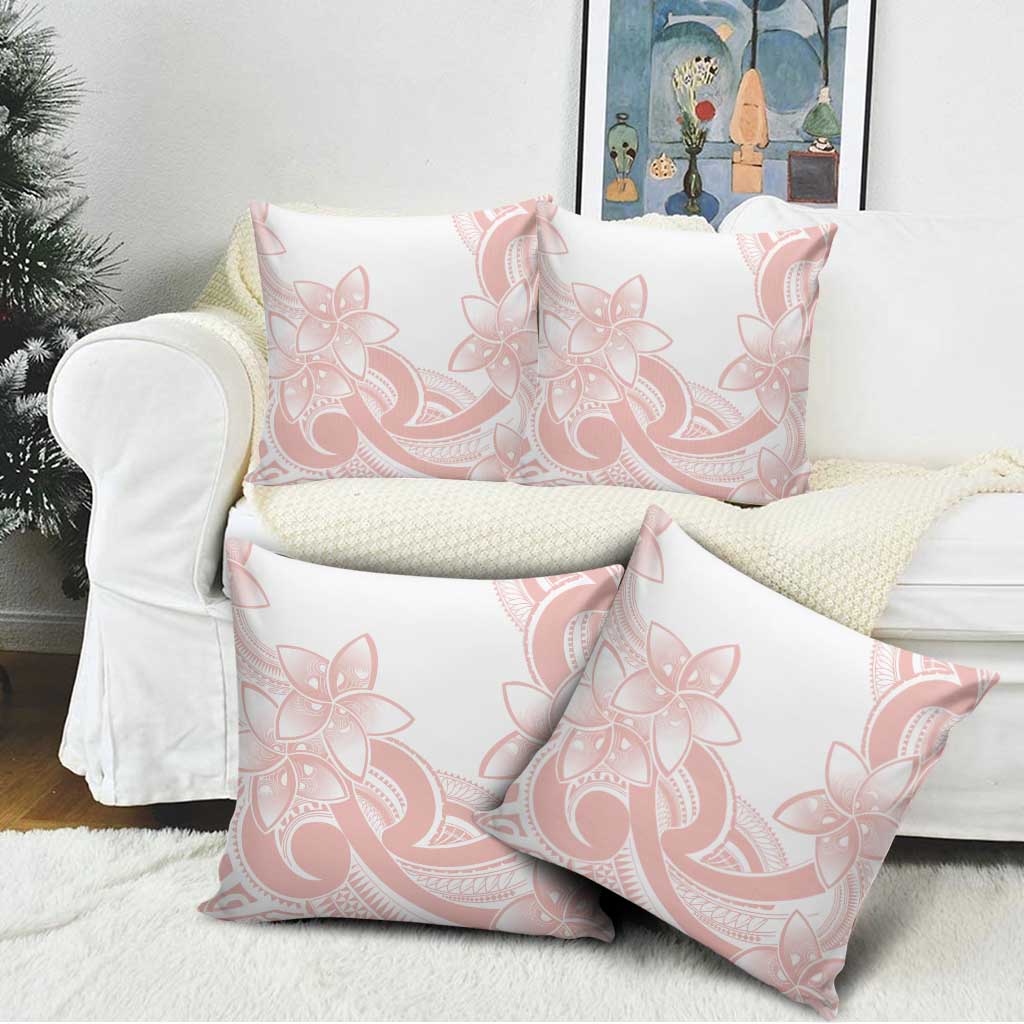 Polynesian Tribal Plumeria Lotu Tamaiti Pillow Cover Pastel Blush - Polynesian Pride
