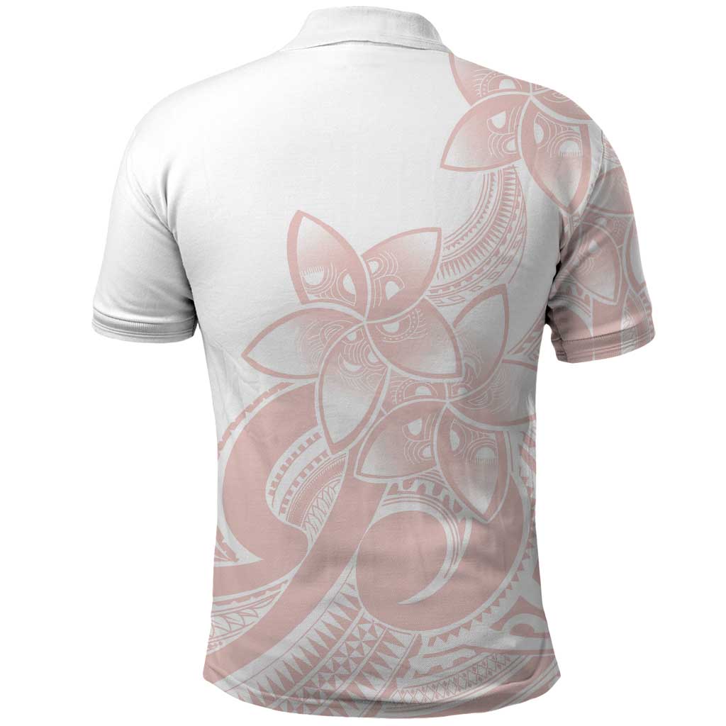 Polynesian Tribal Plumeria Lotu Tamaiti Polo Shirt Pastel Blush LT9 - Polynesian Pride