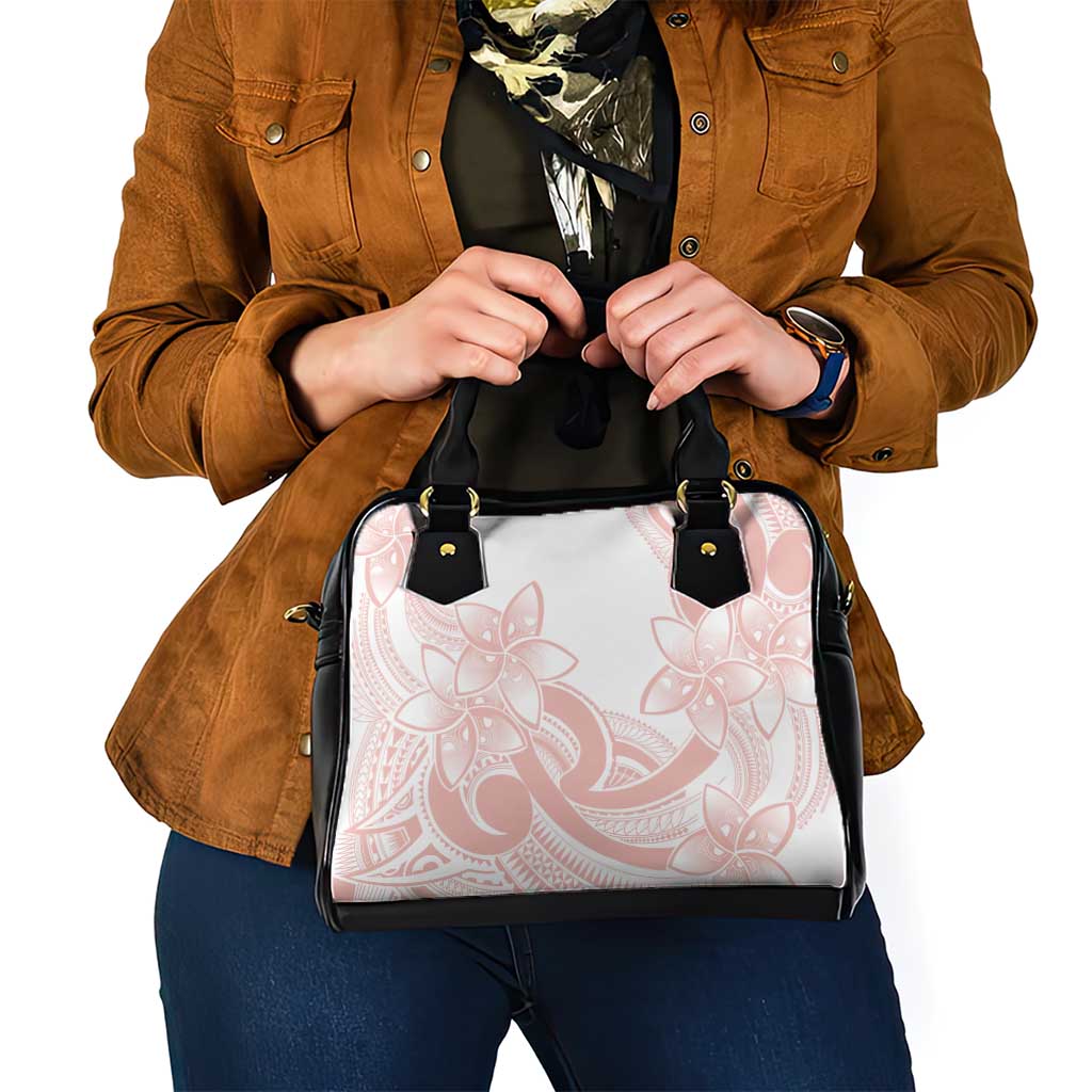 Polynesian Tribal Plumeria Lotu Tamaiti Shoulder Handbag Pastel Blush - Polynesian Pride