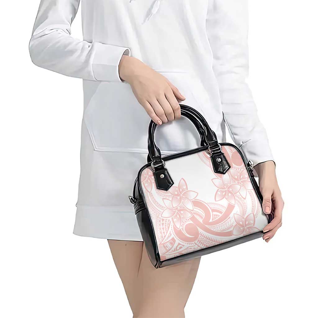 Polynesian Tribal Plumeria Lotu Tamaiti Shoulder Handbag Pastel Blush - Polynesian Pride