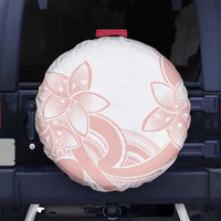 Polynesian Tribal Plumeria Lotu Tamaiti Spare Tire Cover Pastel Blush LT9 No hole Blush - Polynesian Pride