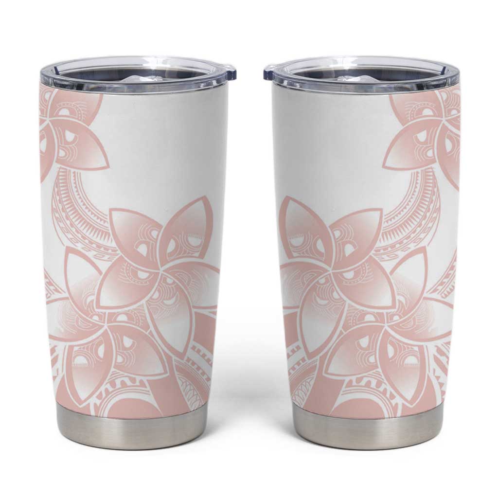 Polynesian Tribal Plumeria Lotu Tamaiti Tumbler Cup Pastel Blush LT9 Blush - Polynesian Pride