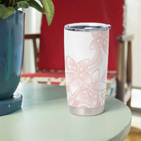 Polynesian Tribal Plumeria Lotu Tamaiti Tumbler Cup Pastel Blush LT9 - Polynesian Pride