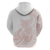 Polynesian Tribal Plumeria Lotu Tamaiti Zip Hoodie Pastel Blush LT9 - Polynesian Pride
