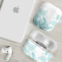Polynesian Tribal Plumeria Lotu Tamaiti AirPods Case Pastel Cyan LT9 - Polynesian Pride