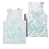 Polynesian Tribal Plumeria Lotu Tamaiti Basketball Jersey Pastel Cyan LT9 - Polynesian Pride