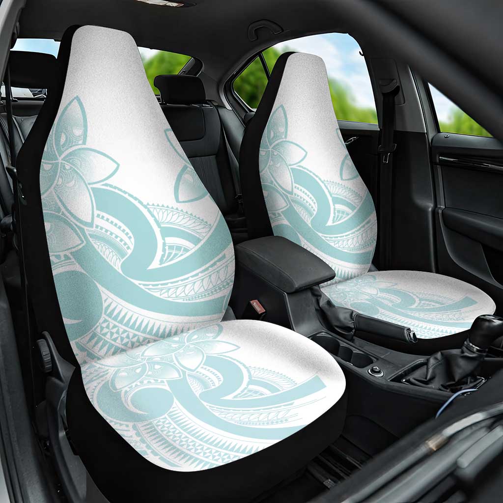 Polynesian Tribal Plumeria Lotu Tamaiti Car Seat Cover Pastel Cyan LT9 One Size Cyan - Polynesian Pride