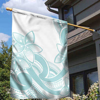 Polynesian Tribal Plumeria Lotu Tamaiti Garden Flag Pastel Cyan LT9 - Polynesian Pride