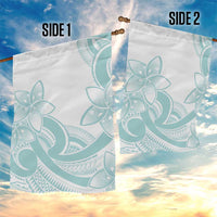 Polynesian Tribal Plumeria Lotu Tamaiti Garden Flag Pastel Cyan LT9 - Polynesian Pride