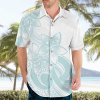 Polynesian Tribal Plumeria Lotu Tamaiti Hawaiian Shirt Pastel Cyan LT9 - Polynesian Pride