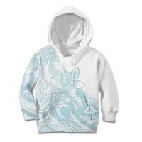 Polynesian Tribal Plumeria Lotu Tamaiti Kid Hoodie Pastel Cyan LT9 Hoodie Cyan - Polynesian Pride