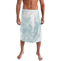Polynesian Tribal Plumeria Lotu Tamaiti Lavalava Pastel Cyan - Polynesian Pride