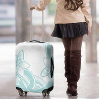 Polynesian Tribal Plumeria Lotu Tamaiti Luggage Cover Pastel Cyan LT9 - Polynesian Pride