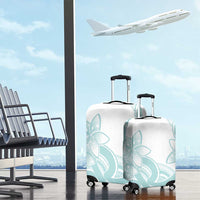 Polynesian Tribal Plumeria Lotu Tamaiti Luggage Cover Pastel Cyan LT9 - Polynesian Pride