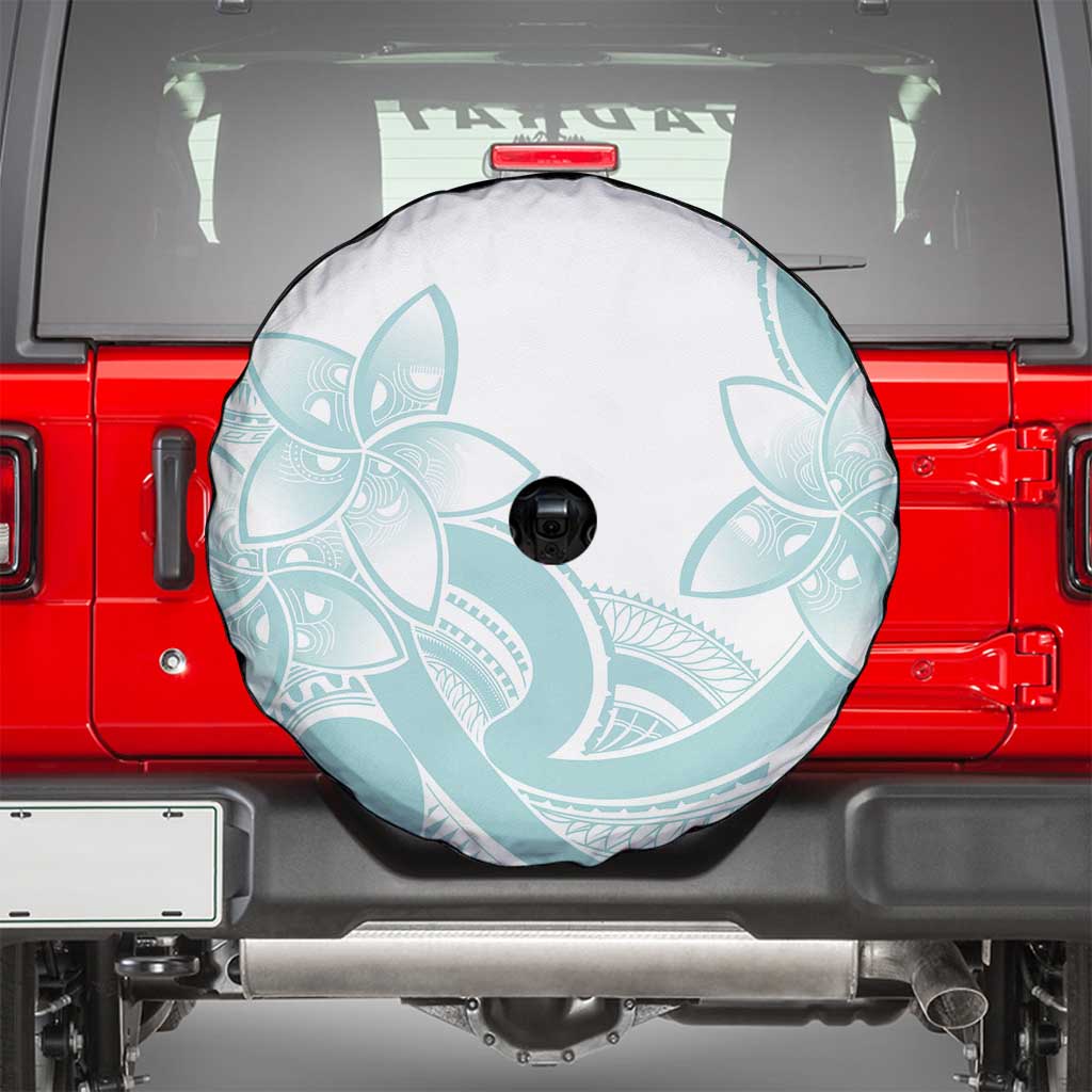 Polynesian Tribal Plumeria Lotu Tamaiti Spare Tire Cover Pastel Cyan LT9 - Polynesian Pride