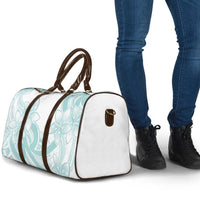 Polynesian Tribal Plumeria Lotu Tamaiti Travel Bag Pastel Cyan LT9 - Polynesian Pride