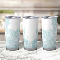 Polynesian Tribal Plumeria Lotu Tamaiti Tumbler Cup Pastel Cyan LT9 - Polynesian Pride